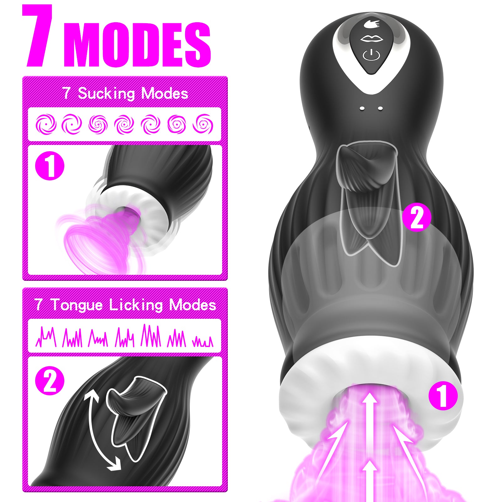 Dragon lick suction and vibration male penis masturbator (5)