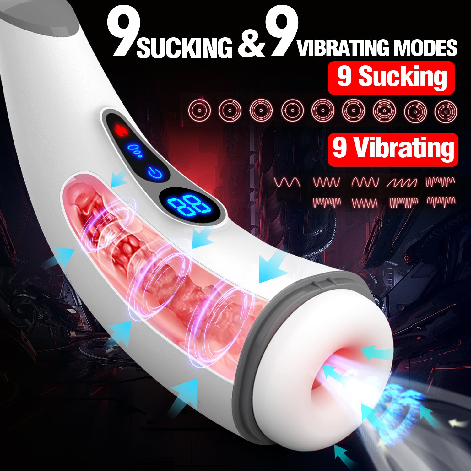 HGOD 007 Pro Suck Heating Male Masturbation cup LCD display (3)