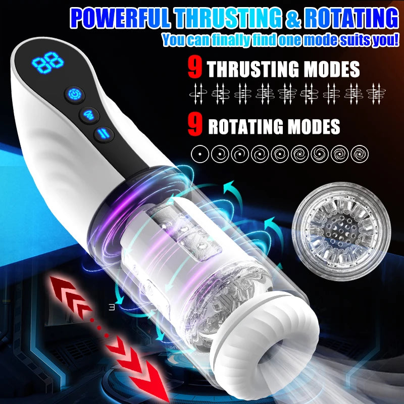 HGOD®Manual Sucking Extrusion Masturbators Portable Transparent Pocket Pussy Stroker Textured Penis TPE Masturbation Sleeve For Men2