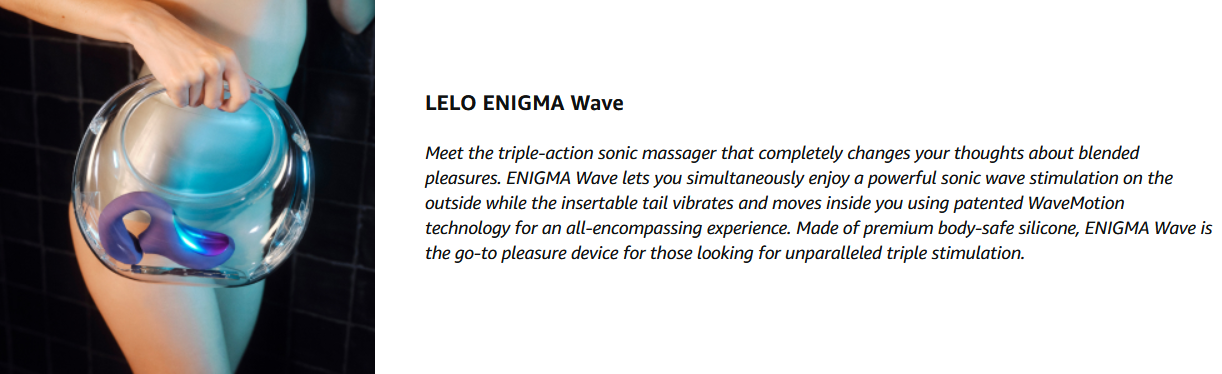 LELO ENIGMA™ Wave Dual-Stimulation sonic Massager  Vibrator Rabbit and Clitoral Sucker Sex Toys for Women 8