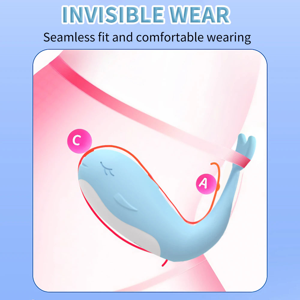 Little Whale Vibrator Remote Control  Egg Vaginal G-spot Clitoral Stimulator-13