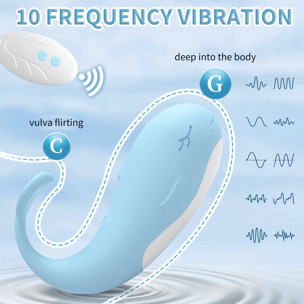 Little Whale Vibrator Remote Control  Egg Vaginal G-spot Clitoral Stimulator-15