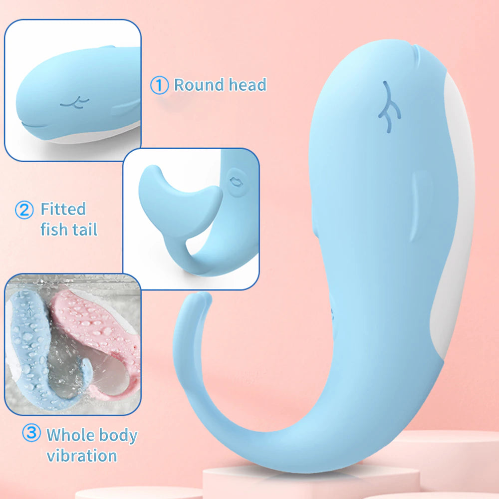 Little Whale Vibrator Remote Control  Egg Vaginal G-spot Clitoral Stimulator-3