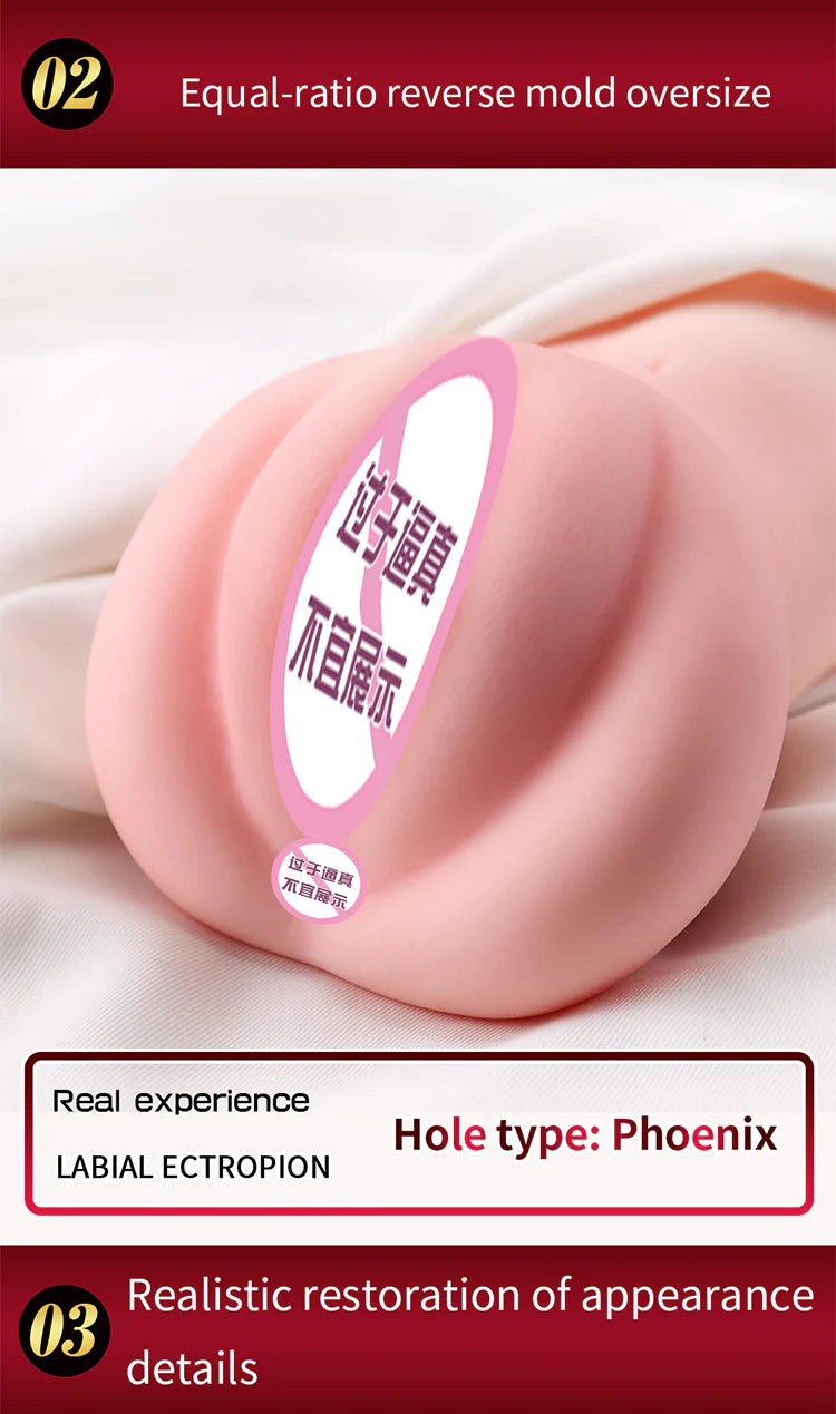 Lulucup® Celebrity-inspired Butt Masturbator Lifelike Tunnel, Multi-Stimulation, Male Masturbation Toy10