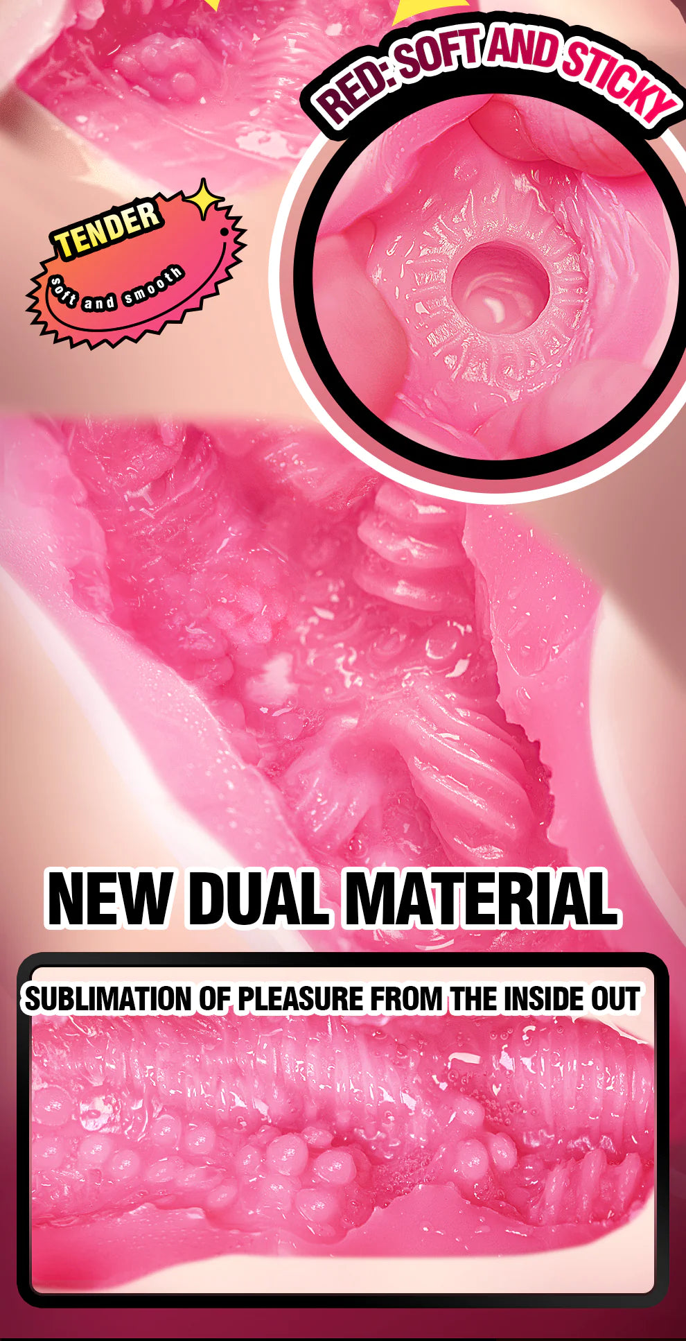 Lulucup® real vagina copy Realistic Butt male Masturbator8