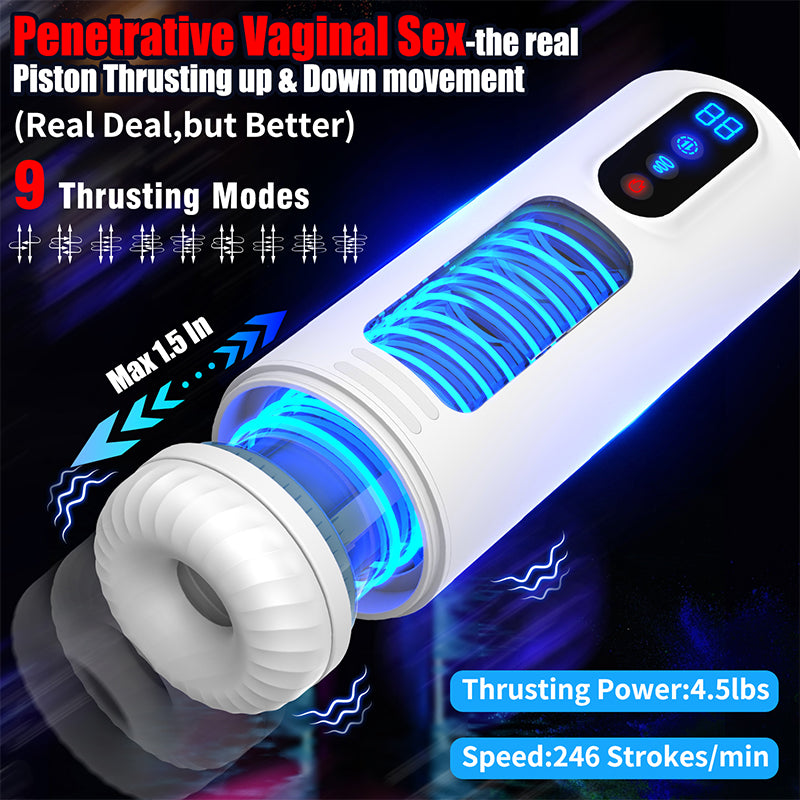 HGOD®MAX Jet Masturbator Cup Automatic Rotating Vibrating Pussy Stroker Masturbation Sex Toys for Men