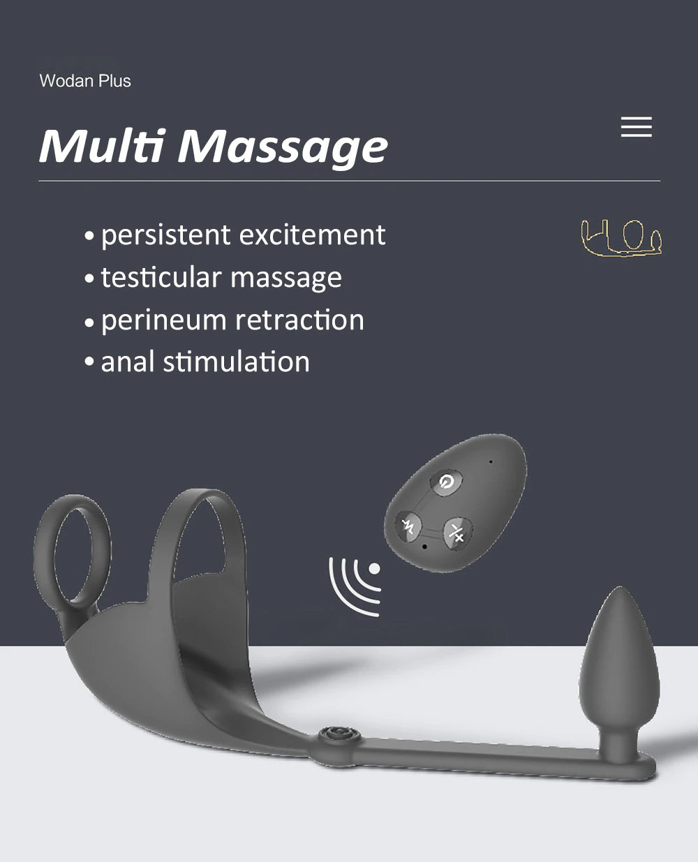 NVToys Wodan plus Remote control Testicles Anal plus Silicone Male Massager-1