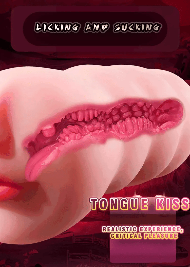 Realistic Male Masturbator for Blowjob, Light-Colored Skin Face Design Oral Sex Toy Stroker Pocket Pussy for Masturbation11