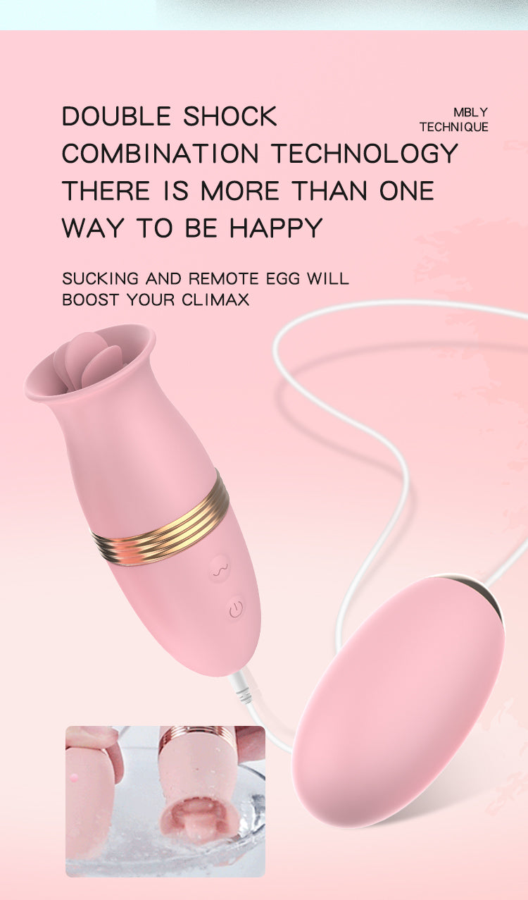 Roomfun® Oral Sex Licking Tongue Stimulator Clit Vagina G Spot Vibrator5