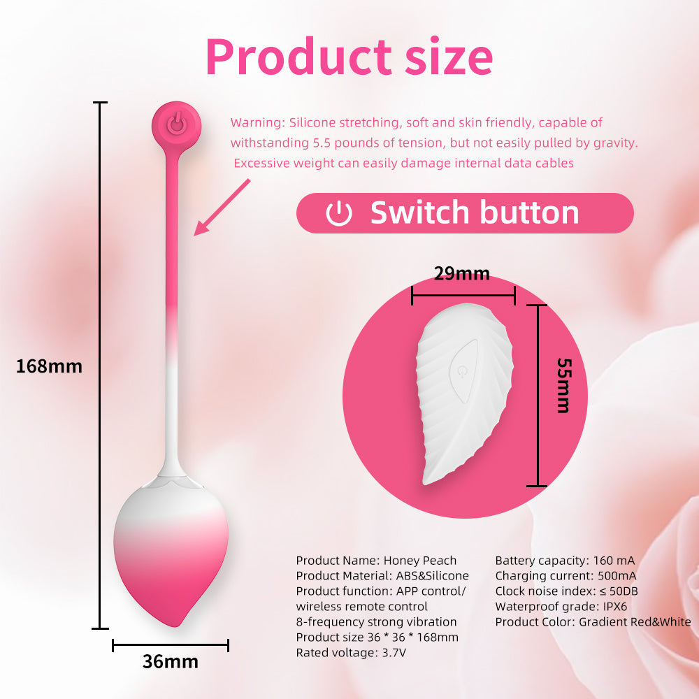 Touch Girl® Honey Peach App control wireless female Vibrator