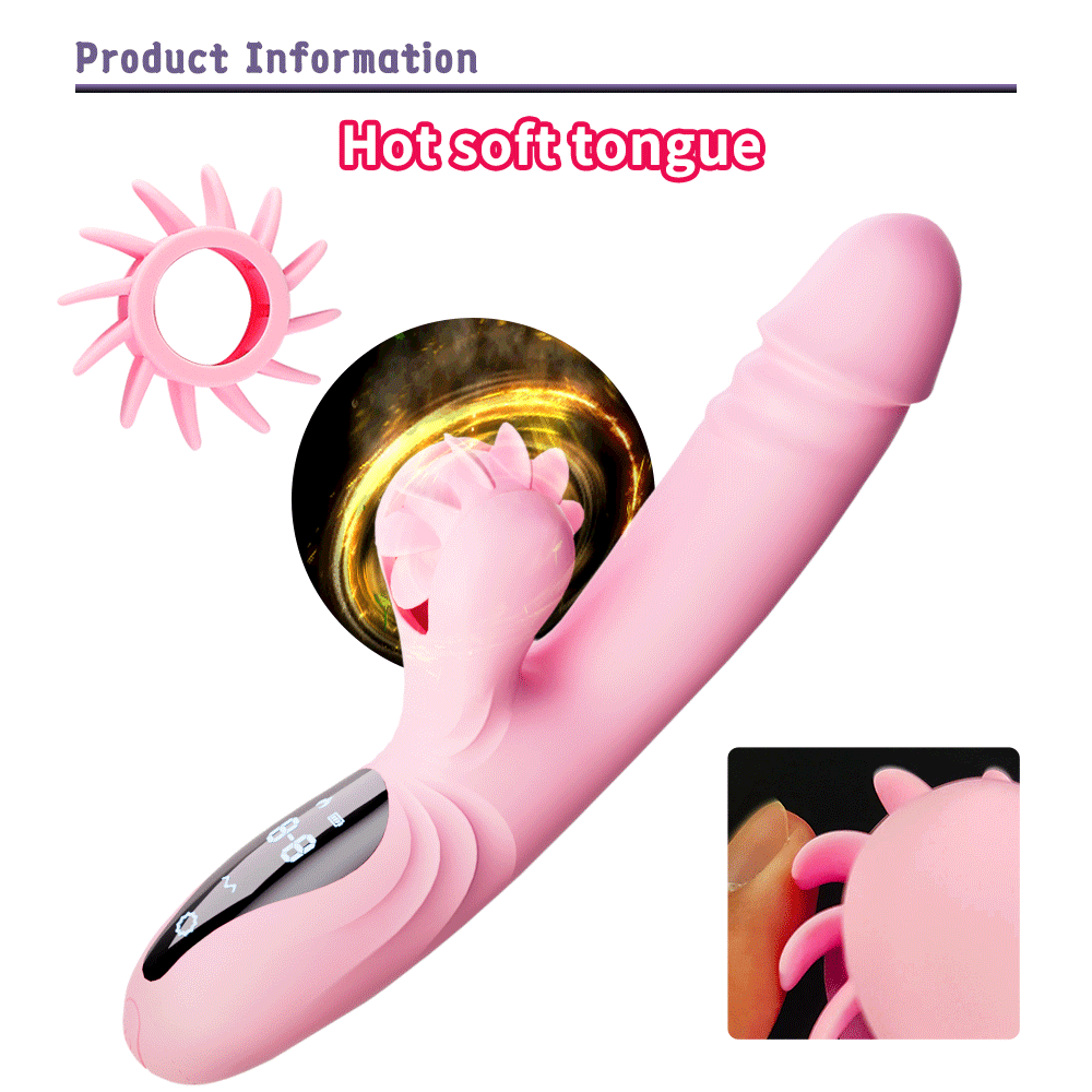 YEAIN®Hot wheel telescoplc vibrators tongue licking high frequency retraction female masturbation stick4