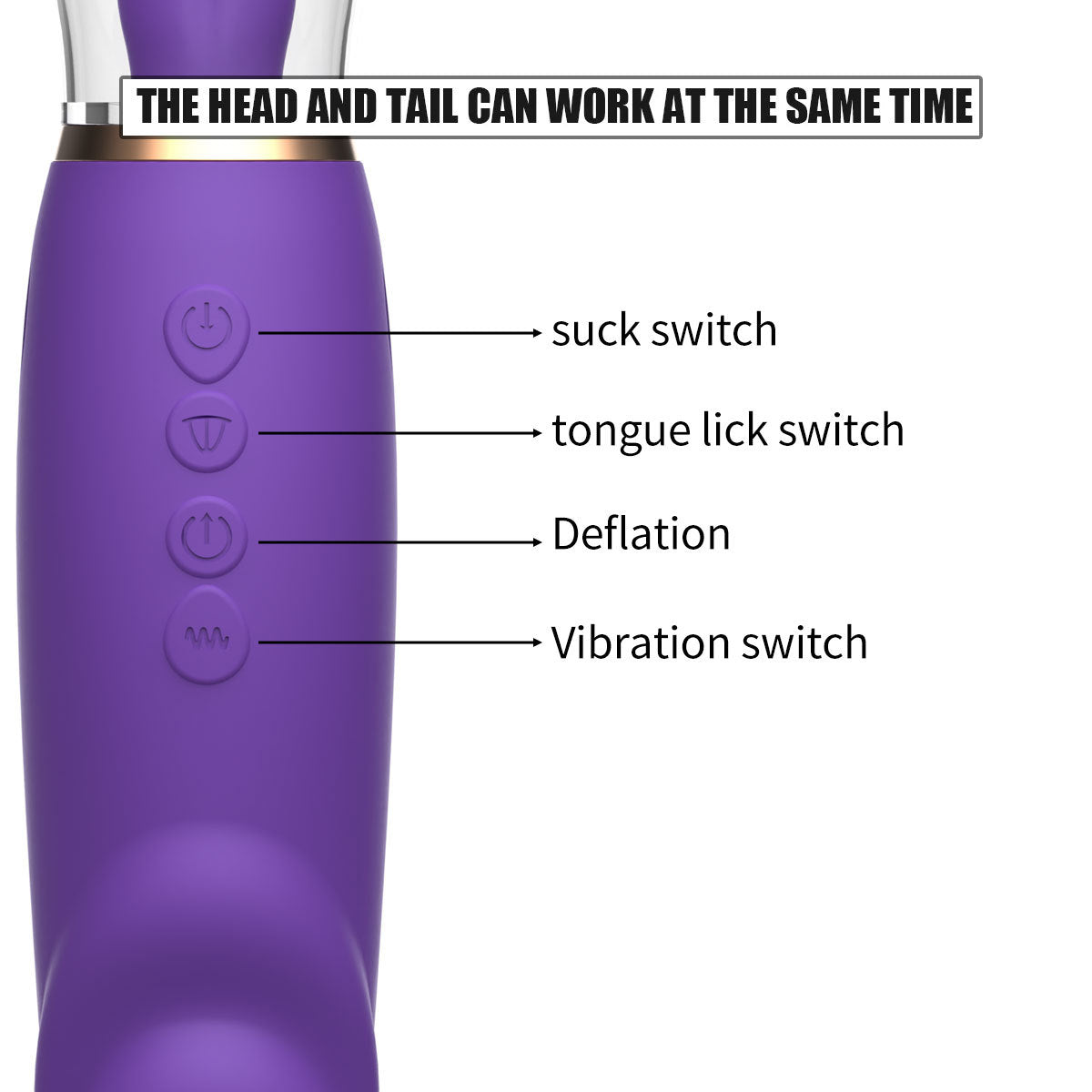 lady G-Spot vibrator suck function tongue lick tail vibration-6