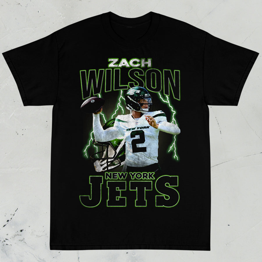 Zach Wilson - New York Football Graphic Tee - STREETWEAR