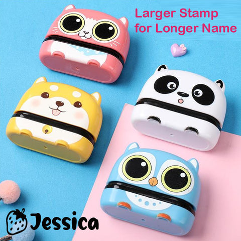 Clothing Name Stamp Australia 50 Fonts and 100 Cartoon Icons, Instant Design Preview, Custom Fabric Name Stamper, Textile Stamp