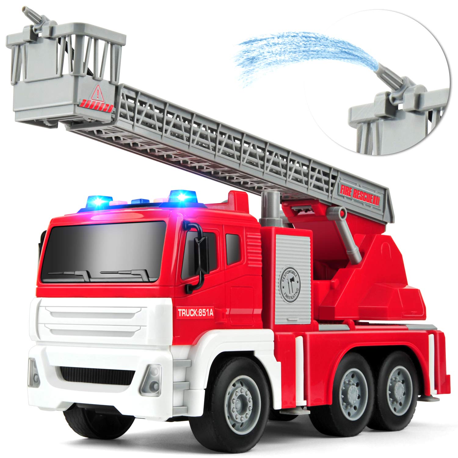 Gizmovine Fire Trucks For Boys Friction Power With Water Pump Fire En Galleriastar