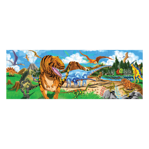 Melissa & Doug Indoor Fun Guide Land of Dinosaurs Floor Puzzle 48 Pieces