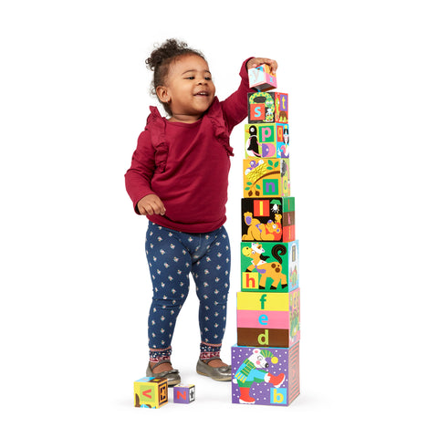 Melissa & Doug Power of Problem Solving Play Alphabet Nesting and Stacking Blocks