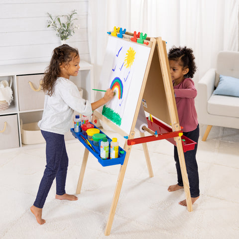 Children's Deluxe Wooden Standing Art Easel Toy - Melissa & Doug