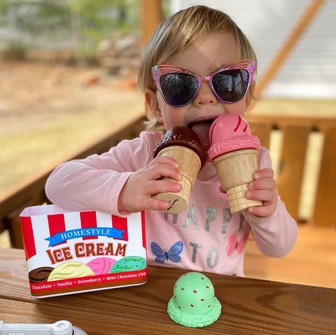 Melissa & Doug Benefits of Pretend Play Scoop & Stack Ice Cream Cone Playset