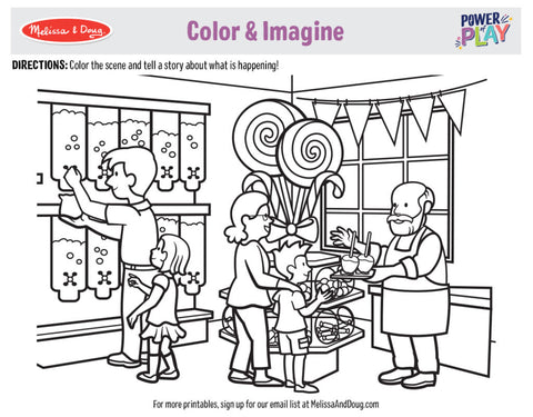 Melissa & Doug 10 Coloring Printables for Kids to Imagine Different Occupations