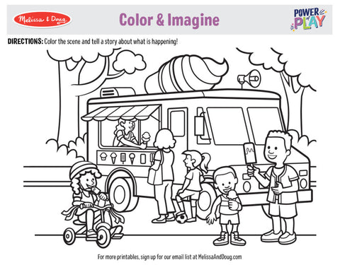 Melissa & Doug 10 Coloring Printables for Kids to Imagine Different Occupations