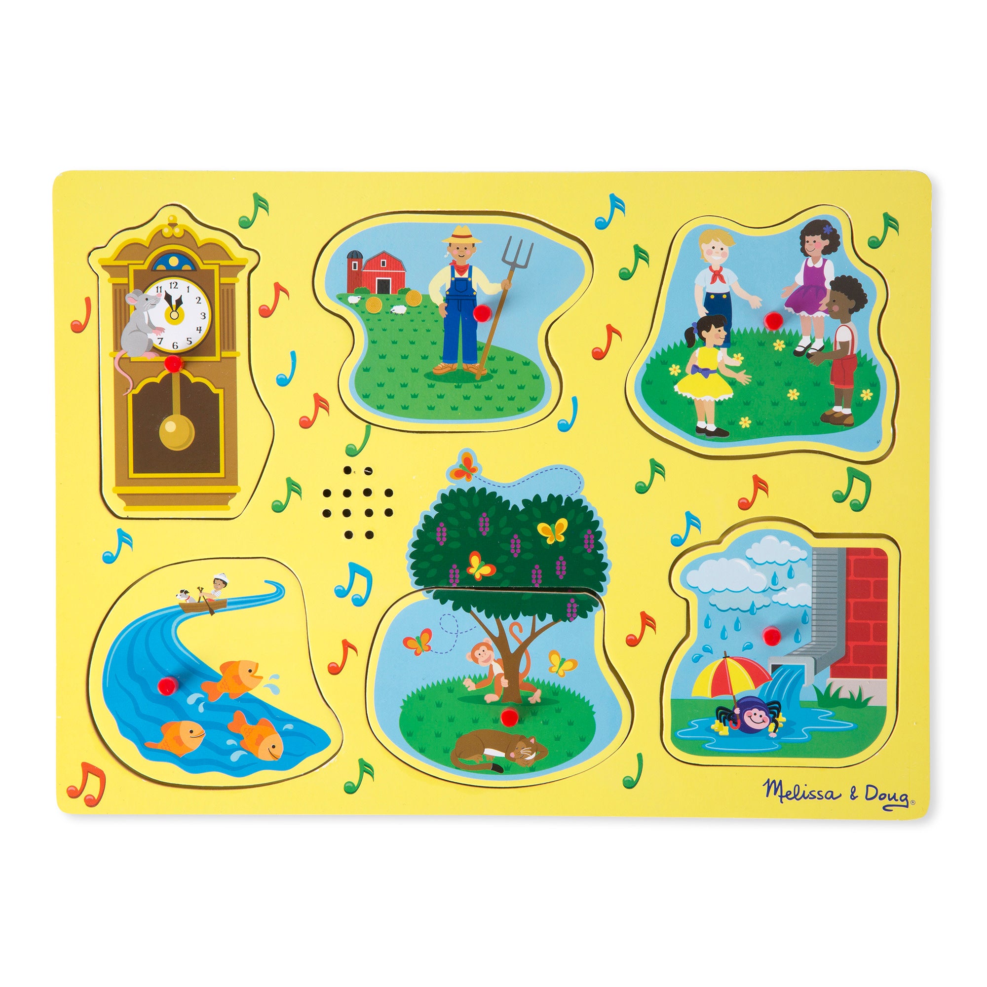 Nursery Rhymes Sound Puzzle | Wooden Peg Puzzle