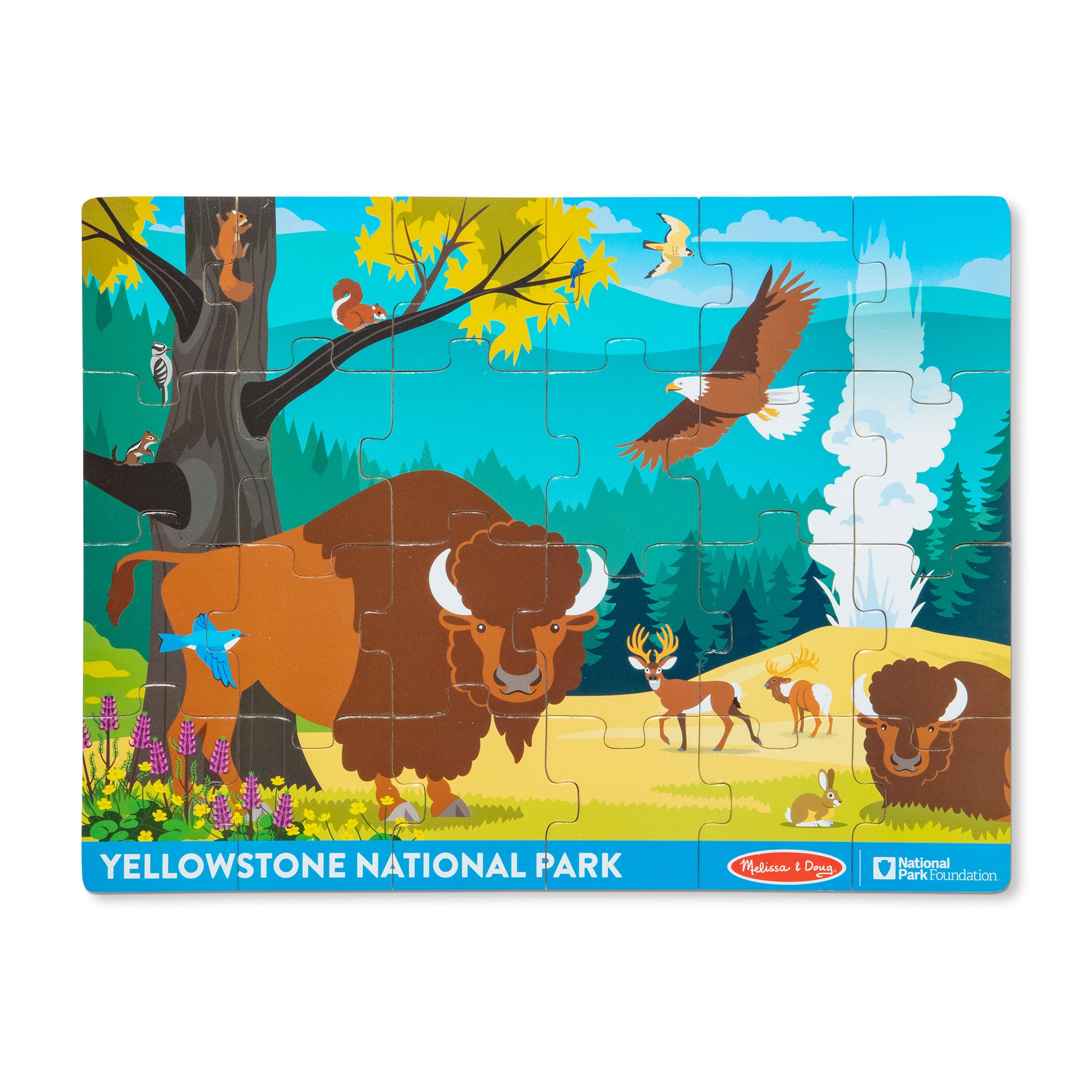 Yellowstone National Park Wooden Jigsaw Puzzle – 24 Pieces-image-0