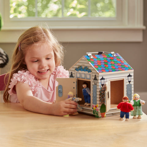 Melissa & Doug Power of Problem Solving Play Wooden Doorbell House