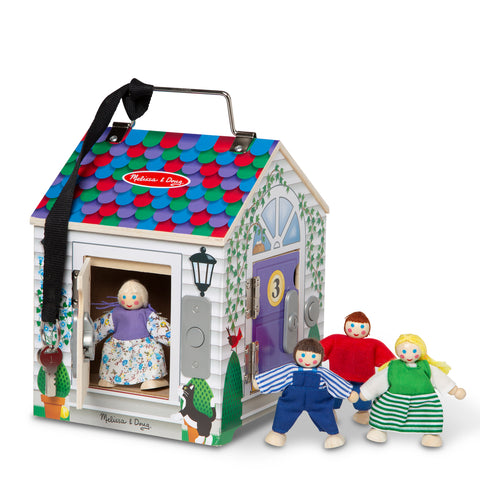 Melissa & Doug Indoor Fun Guide Wooden Doorbell House