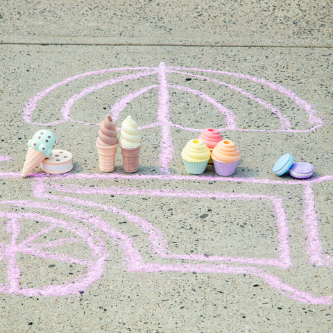 Melissa & Doug 7 Sidewalk Games for Kids blog post Ice Cream & Cake Chalk Set