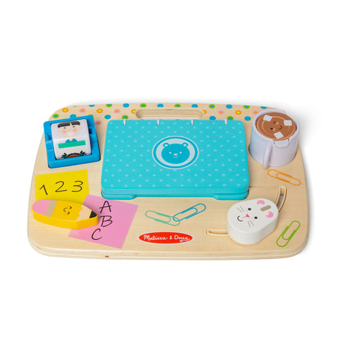 Melissa & Doug Toy Spotlight Wooden Work & Play Desktop Activity Board blog post