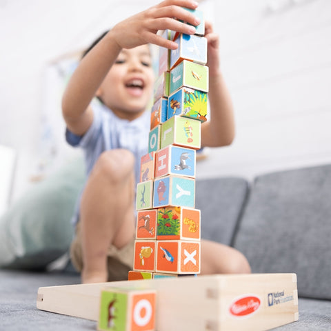 Melissa & Doug National Parks Alphabet & Animals Cube Puzzle 24 Wooden Block Pieces