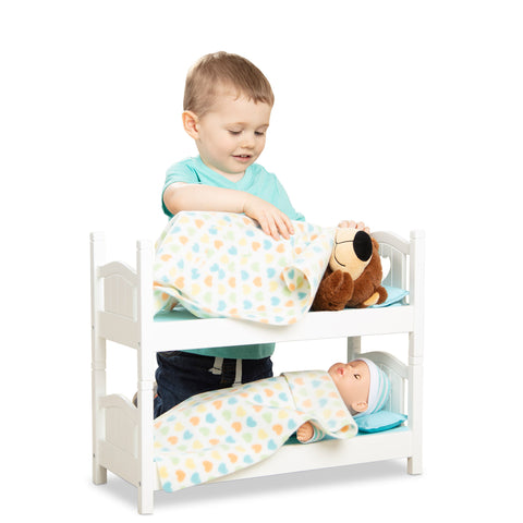 Melissa & Doug What Playing Dollhouse Teaches Our Children Mine to Love Play Bunk Bed