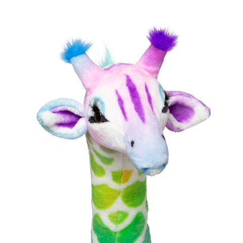 Melissa & Doug Meet Our New Plush Rainbow Giraffe Available Online Only blog post