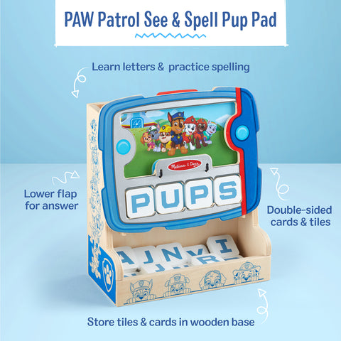 Melissa & Doug Toy Spotlight PAW Patrol See & Spell Pup Pad