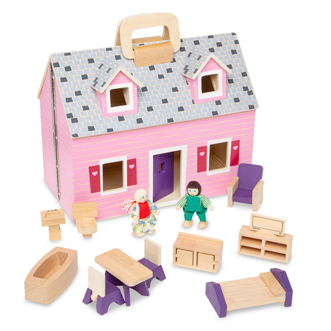 Melissa & Doug What Playing Dollhouse Teaches Our Children Fold & Go Mini Dollhouse