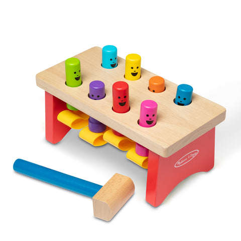 Melissa & Doug Fun Activities for 2-Year-Olds Deluxe Pounding Bench Toddler Toy