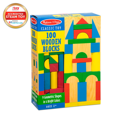Melissa & Doug 100 Wooden Blocks Toys