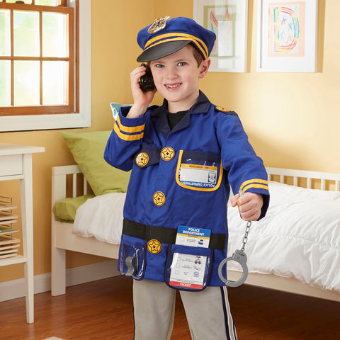 Melissa & Doug Police Officer Role Play Costume Halloween & Pretend Play