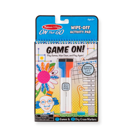 Melissa & Doug Best Toys and Gifts for Road Trips On the Go Write-On Wipe-Off Activity Games Pad