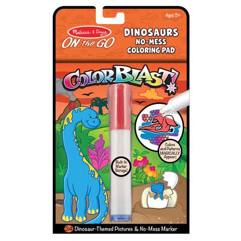 Melissa & Doug Best Dinosaur Toys & Gifts On the Go ColorBlast No-Mess Coloring Pad Dinosaurs