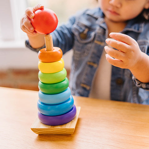 Melissa & Doug Power of Developmental Play Top Developmental Toys Rainbow Stacker Classic Toy