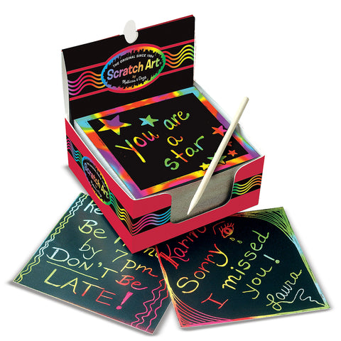 Melissa & Doug 5 Best Stocking Stuffers and Small Gifts for the Holidays Scratch Art Box of Rainbow Mini Notes