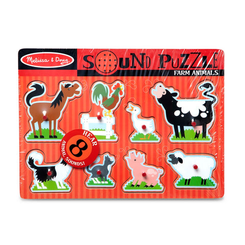 Melissa & Doug Power of Problem Solving Play Farm Animals Sound Puzzle