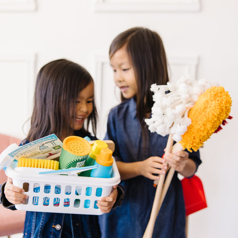 Melissa & Doug 20 Ways to Engage With Your Child Blog Post Dust Mop Sweep