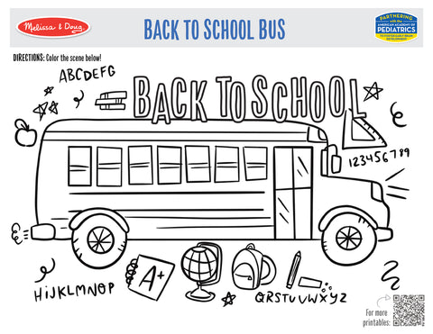 Melissa & Doug Bus Coloring Page Printable