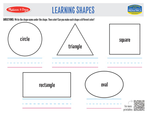 Melissa & Doug Learning Shapes Printable