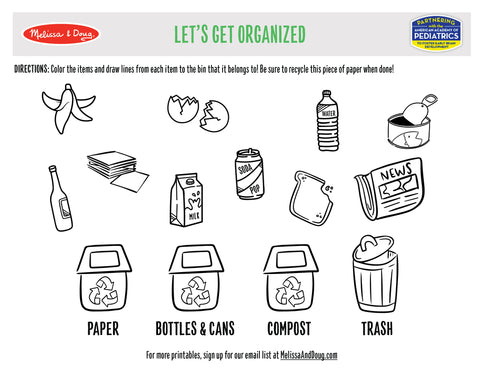 Melissa & Doug Let's Get Organized Printable