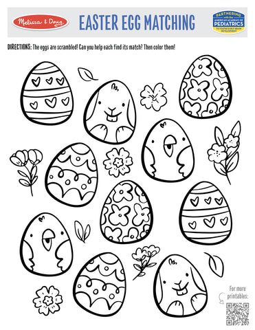 Melissa & Doug March Printables Easter Egg Match Game