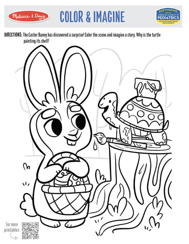 Melissa & Doug March Printables Easter Bunny Coloring Printable